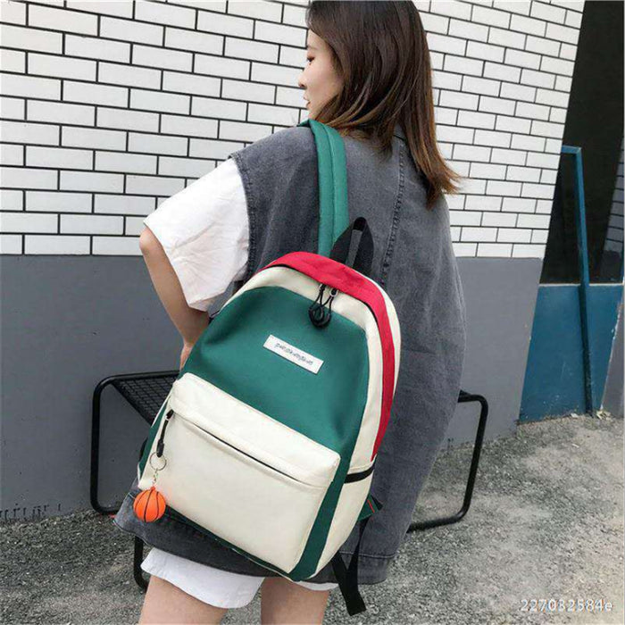 Wholesale Backpack Canvas Simple Handbag Pen Bag 4 Piece Set JDC-BP-Yujiao001