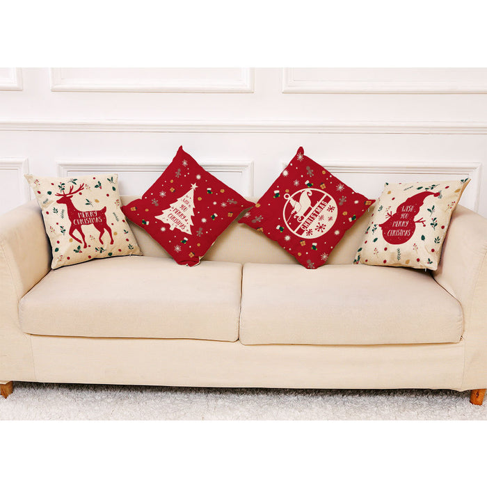 Wholesale Pillowcase Christmas Collection Cotton Linen JDC-PW-Jiongkun006