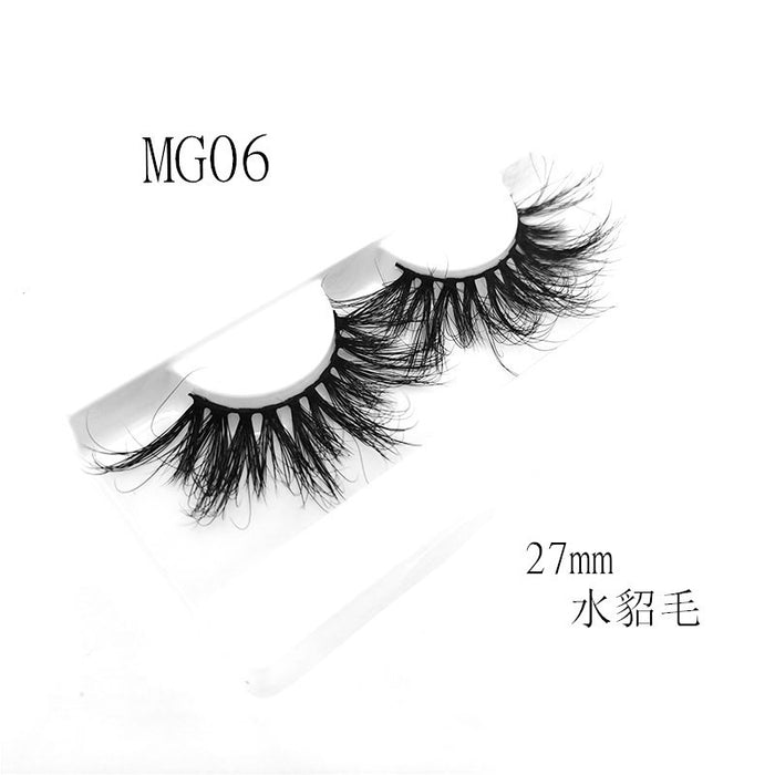 Wholesale pair of 27mm fluffy eyelashes curling messy eyelashes MOQ≥3 JDC-EY-XLin005