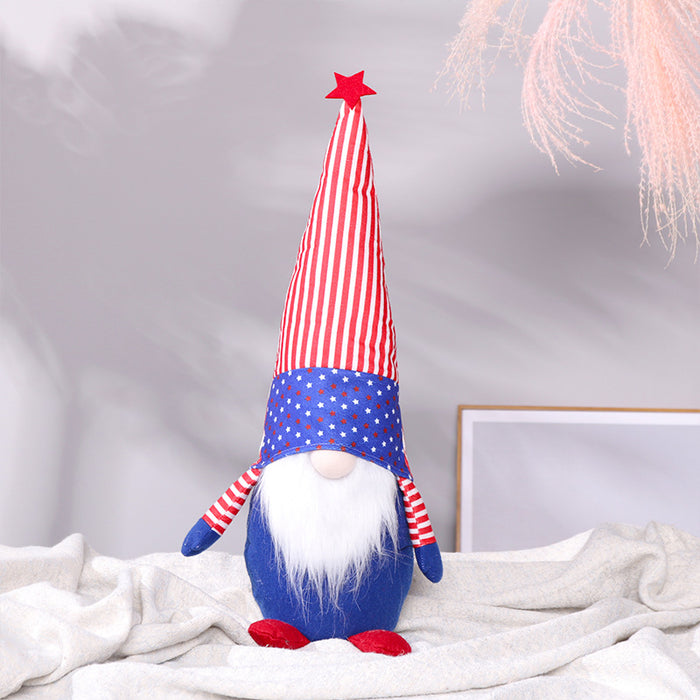 Wholesale 4th of July Independence Day Decorations Flag Faceless Old Man Doll Ornament MOQ≥2 JDC-OS-SY001