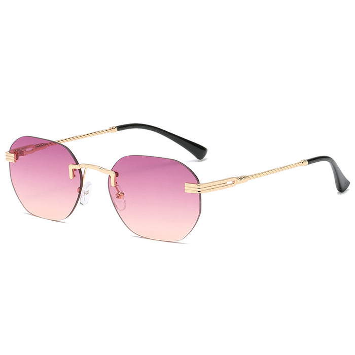 Wholesale Women's Personality Rimless Irregular Sunglasses JDC-SG-JunL003