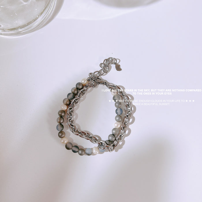 Wholesale Bracelet Alloy Retro Grey Simple Bracelet JDC-BT-QianT006