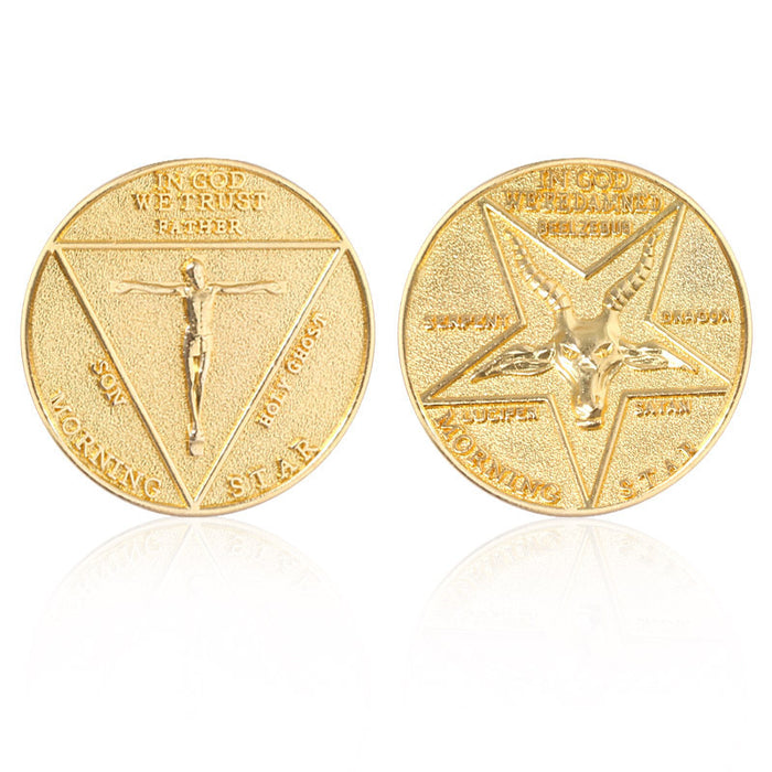 Wholesale Commemorative Coins Zinc Alloy Lucifer Coins JDC-CC-MM004