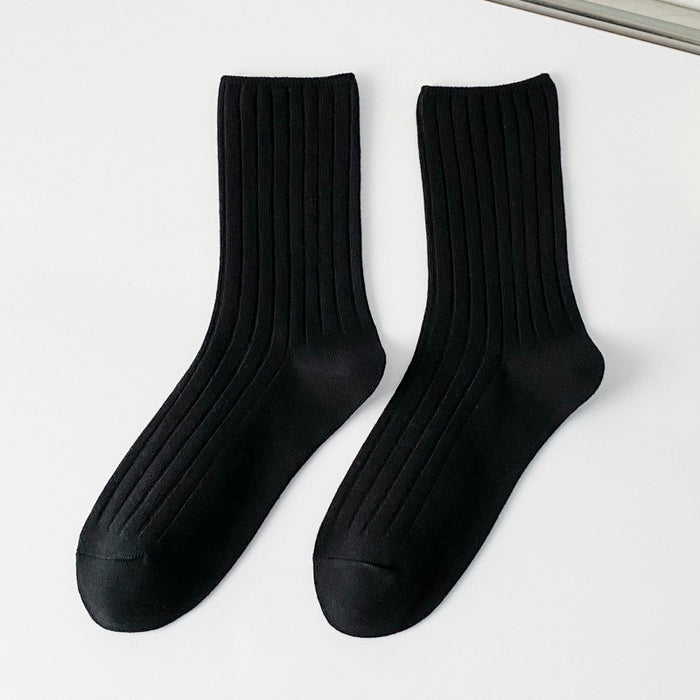 Calcetines blancos verticales al por mayor calcetines de tubo medio de mujeres de verano Sección delgada JDC-SK-CGC002