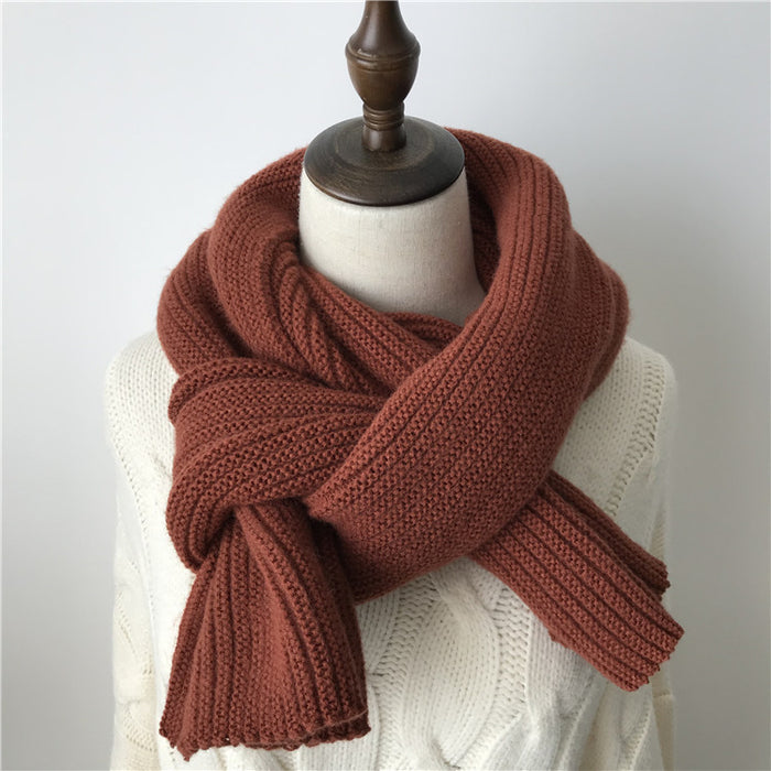 Bufanda al por mayor Cashmere Warm Winter Knit Solid JDC-SF-Zhenl005