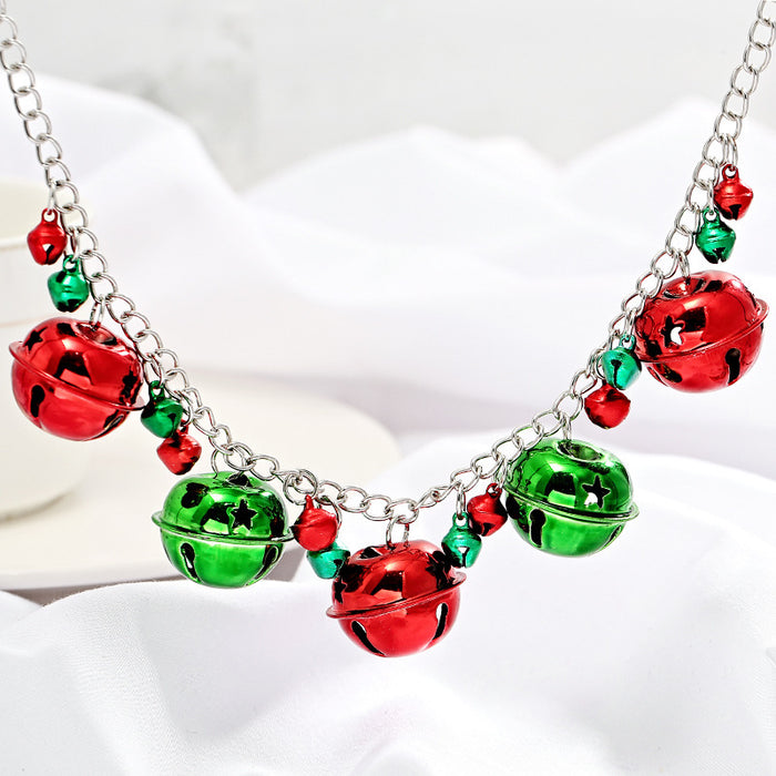Wholesale Necklaces Alloy Christmas Necklace Set Jewelry Colorful Bells 4pcs JDC-NE-TuC003