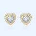 Jewelry WholesaleWholesale inlaid with diamond heart plated silver stud earrings JDC-ES-BZ002 Earrings 标志 %variant_option1% %variant_option2% %variant_option3%  Factory Price JoyasDeChina Joyas De China