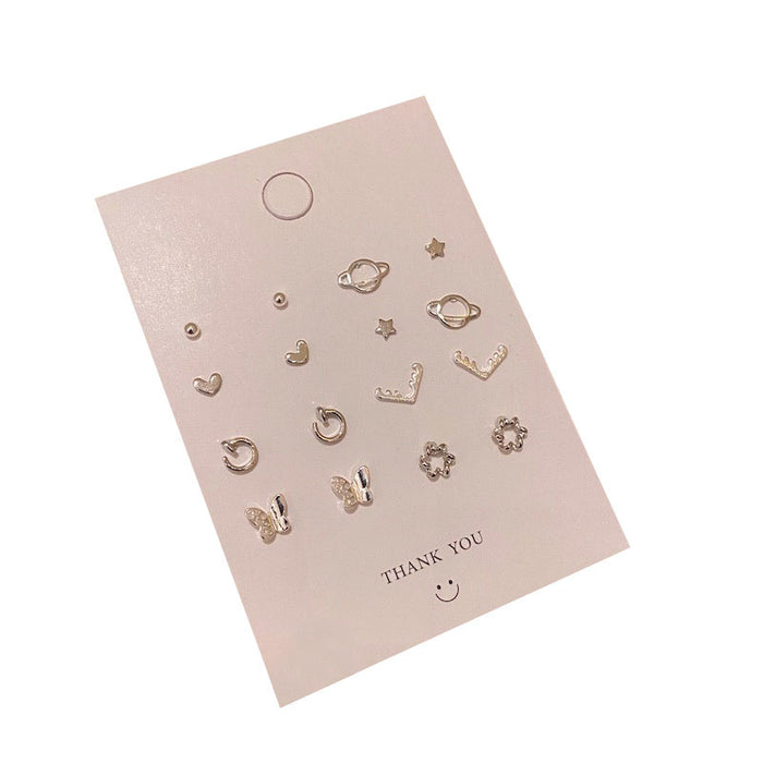 Wholesale Earrings Alloy Mini Stud Earrings Set Love MOQ≥2 JDC-ES-songr002