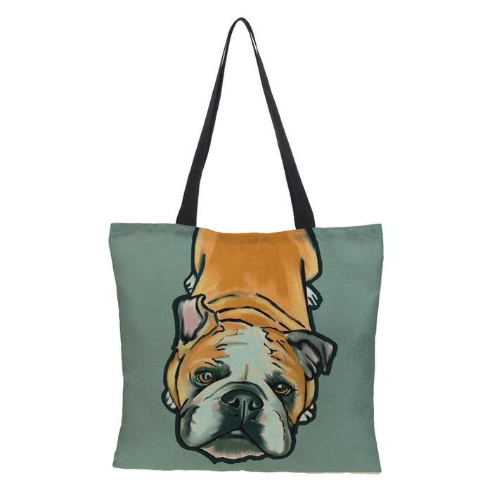 Wholesale Hand Painted Dog Pattern Shopping Bag JDC-SD-QTu006