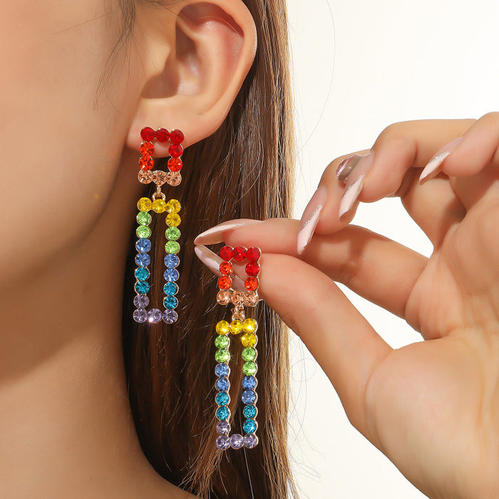 Wholesale earrings acrylic exaggerated geometry JDC-ES-KaiQ058