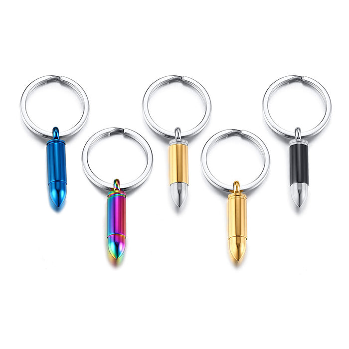 Wholesale Stainless Steel Bullet Openable Keychain MOQ≥2 JDC-KC-QXS001