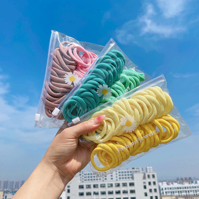 Wholesale Kids Rubber Band Candy Color Cloth Hair Scrunchies Set JDC-HS-XiY011