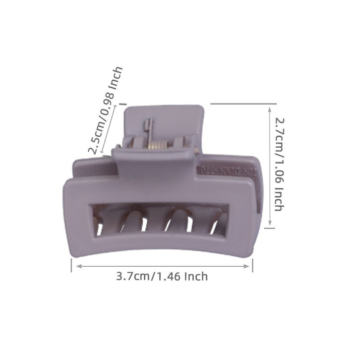 Wholesale Simple 4cm Color Frosted PC Material Square Hollow Grab Clip JDC-HC-Liuyi006
