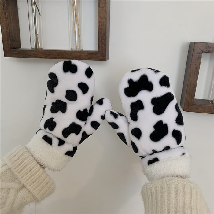 Wholesale Gloves Cotton Cow Print Leopard Print Cycling Bag Fingers JDC-GS-RT001
