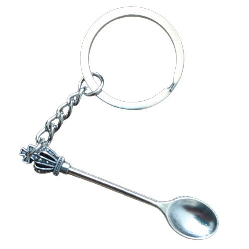Wholesale Keychains Alloy crown mini teaspoon MOQ≥2 JDC-KC-MiaoL002