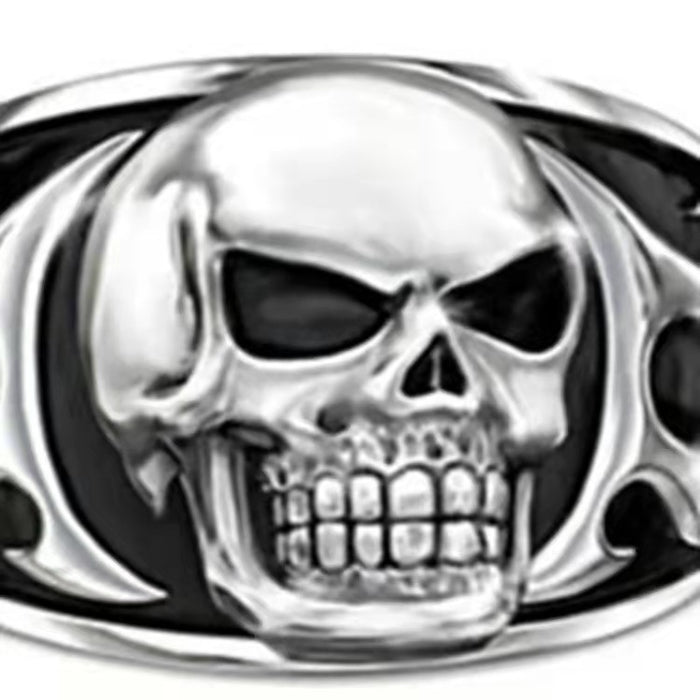 Wholesale jewelry European and American hip-hop style skull men's ring JDC-RS-WN138