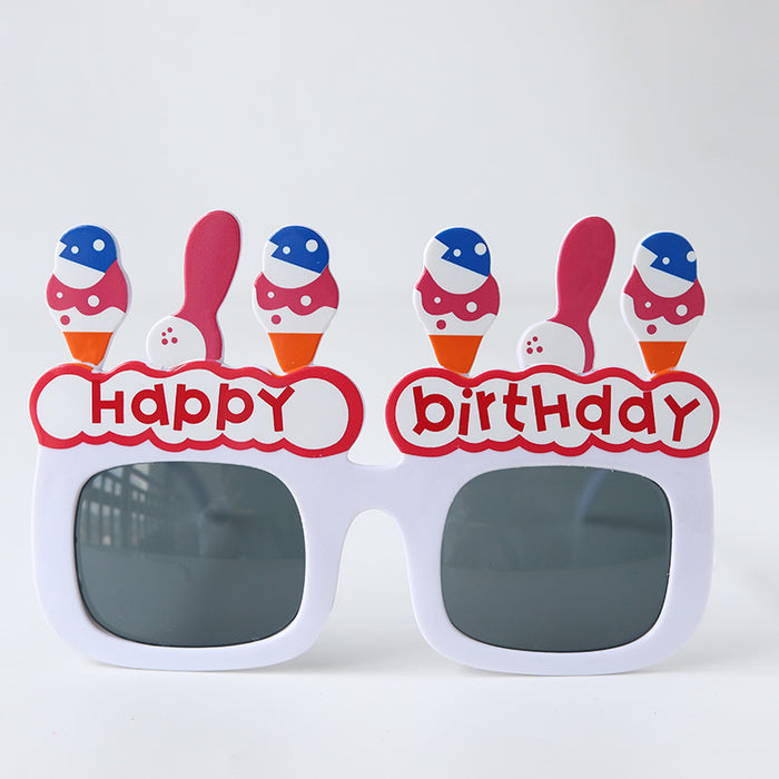 Gafas de sol al por mayor Marco de plástico Cumpleaños divertidos MOQ≥2 JDC-SG-CHUY001