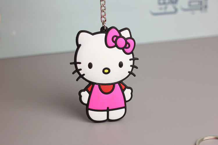 Wholesale keychain pvc soft plastic cartoon cute bag pendant MOQ≥3 JDC-KC-HMB011
