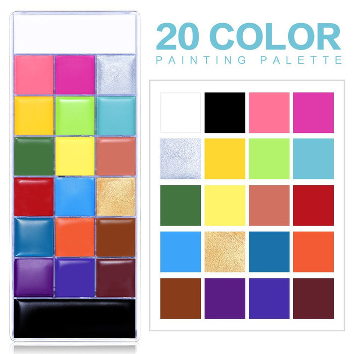 Wholesale 20 Colors Oil Paint Face Painting Stage Makeup Makeup Palette JDC-EY-UC003