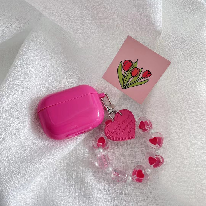 Wholesale Earphone Case Silicone Rose Red Love Bracelet Pendant MOQ≥2 JDC-EPC-HXiang010