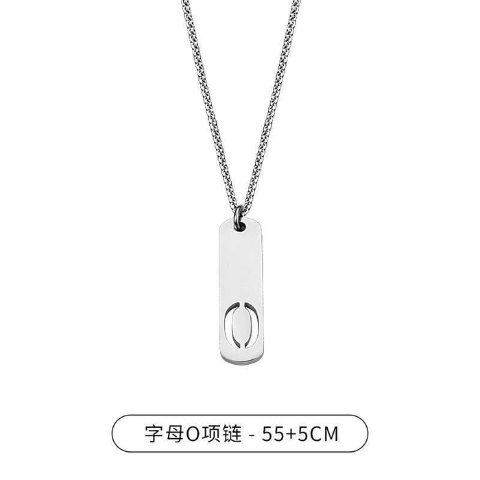 Wholesale Necklaces Titanium Steel Stylish Simple Letters MOQ≥2 JDC-NE-LiL005