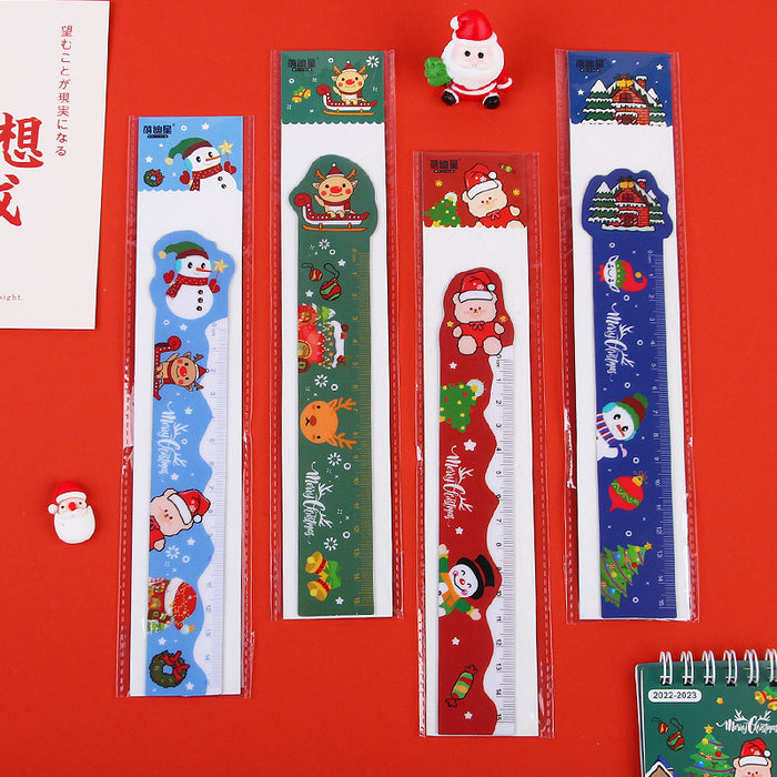 Wholesale Ruler Magnet Christmas Soft Ruler Primary School Students Measure Bendable Ruler 15cm MOQ≥2 JDC-RR-LGT001