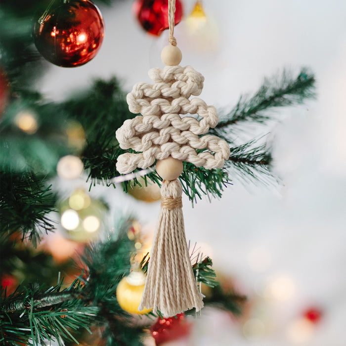 Adornos de árbol de Navidad tejidos a mano al por mayor jdc-dcn-yuny001