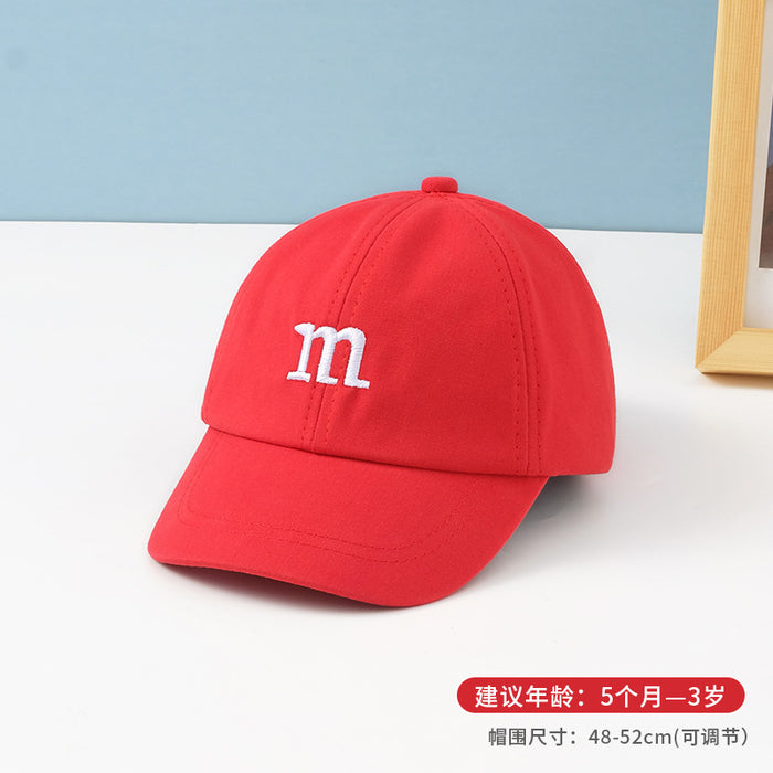 Wholesale children hats M letter embroidery boys and girls baseball caps MOQ≥2 JDC-FH-MiYang005