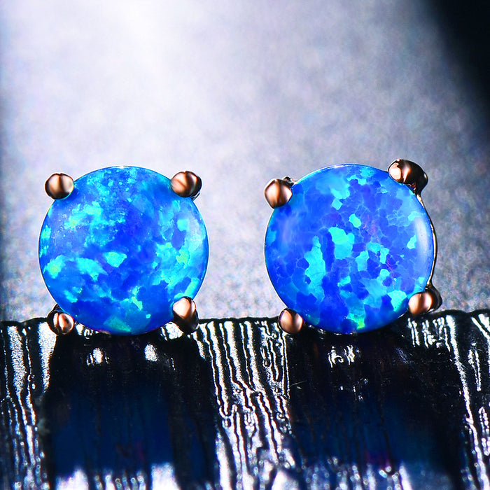 Jewelry WholesaleWholesale blue copper stud earrings JDC-ES-XinC001 Earrings 欣橙 %variant_option1% %variant_option2% %variant_option3%  Factory Price JoyasDeChina Joyas De China