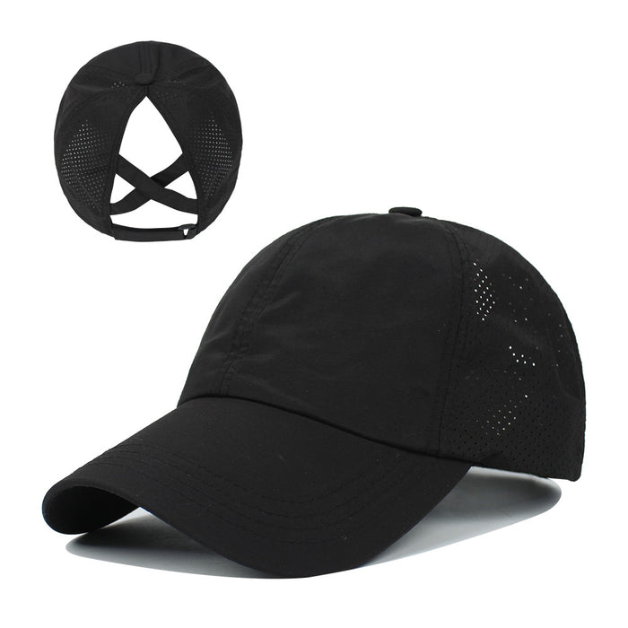 Wholesale hats outdoor sports ponytail baseball cap breathable mesh cap MOQ≥2 JDC-FH-XMi001