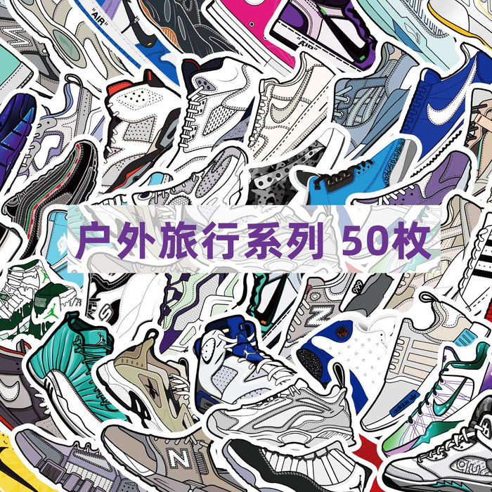 Wholesale Sticker PVC Waterproof Cartoon Sneakers Graffiti 50 Sheets (F) JDC-ST-XinP003
