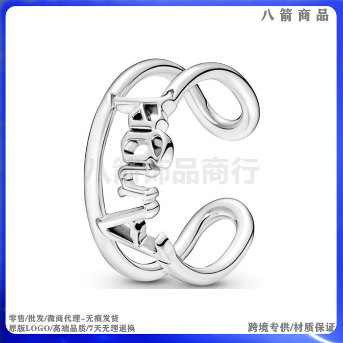 Wholesale Sterling Silver Mun Pavé Heart Ring JDC-RS-BaJ002