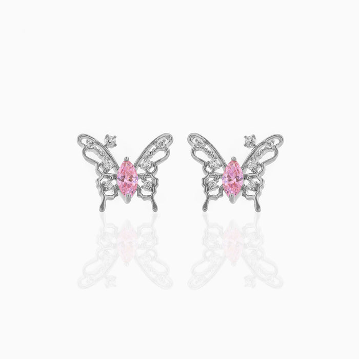 Wholesale Earrings Brass Cutout Butterfly Earrings MOQ≥2 JDC-ES-WB003