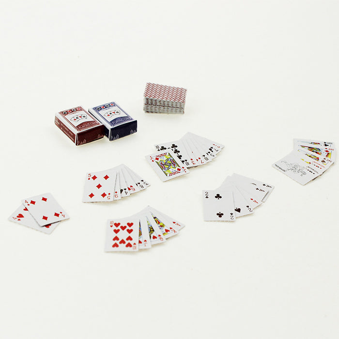 Mini Mini Playing Cards 1:12 Miniatura Toys MOQ≥3 JDC-FT-XMW002