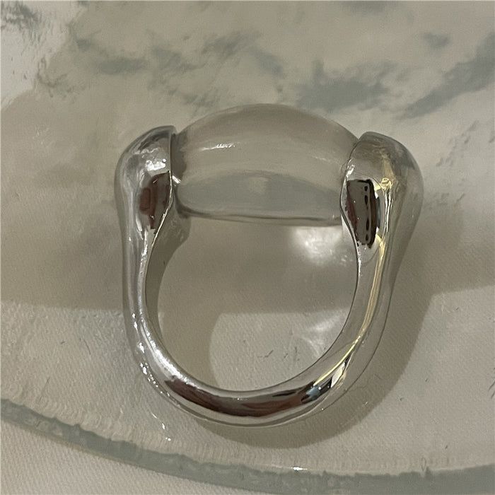 Wholesale Rings Alloy Oval Transparent Stone JDC-RS-YingQ001