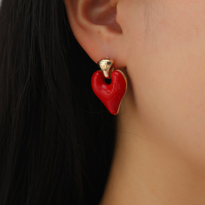 Wholesale Earring Alloy Valentine Heart JDC-ES-JUYAO012