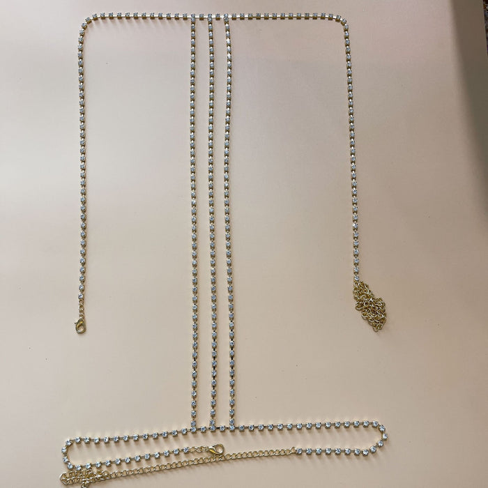 Wholesale Silver Plated Gold Plated Full Drill Body Chain JDC-WC-JiaJ003