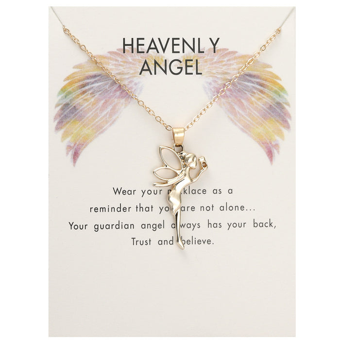 Wholesale Necklace Alloy Angel Girls Clavicle Chain MOQ≥2 JDC-NE-YuLu004
