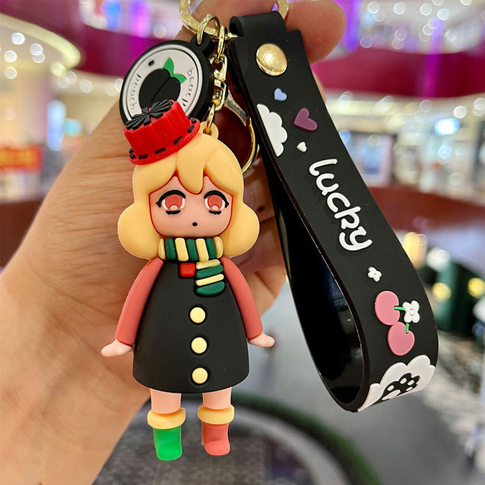 Wholesale Keychains PVC Hardware Cute Cartoon Christmas (M) JDC-KC-MiaoY020