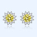 Jewelry WholesaleWholesale yellow sunflower silver plated diamond stud earrings JDC-ES-BZ019 Earrings 标志 %variant_option1% %variant_option2% %variant_option3%  Factory Price JoyasDeChina Joyas De China