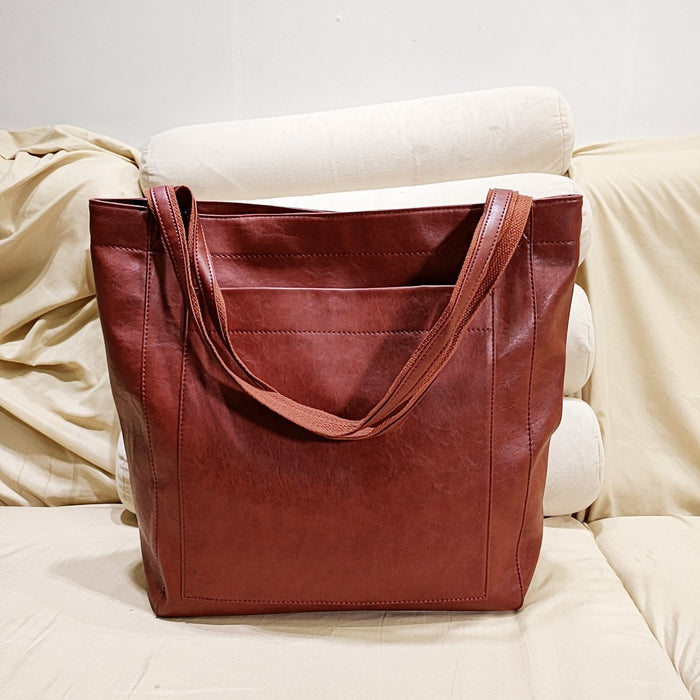 Wholesale Handbag PU Retro Oil Wax Leather Large Capacity Shoulder JDC-HB-Mingg003