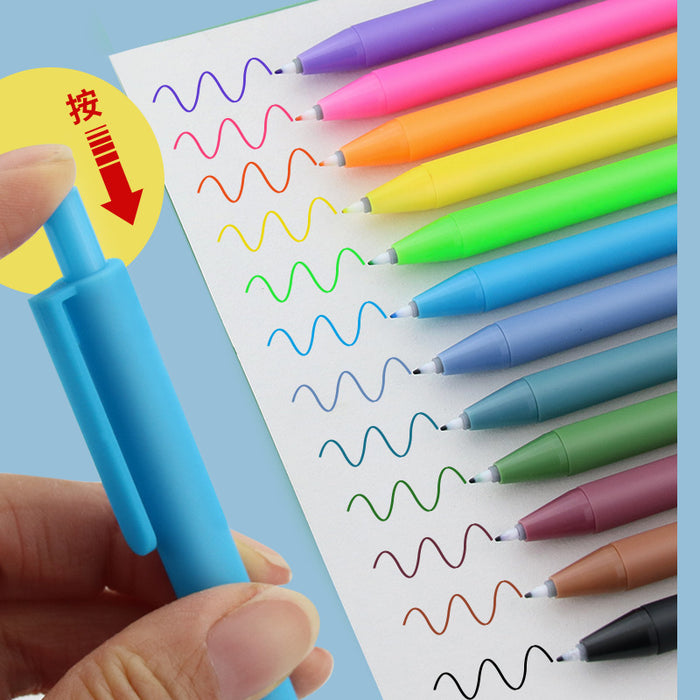 Ensemble de couleurs de macaron en gros, stylo à billes en plastique MOQ≥2 JDC-BP-LUDA003