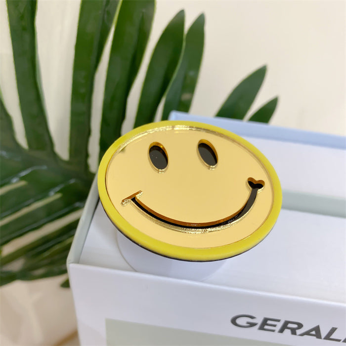 Wholesale Round Smiley Mirror Cell Phone Airbag Holder JDC-PS-BaiY038