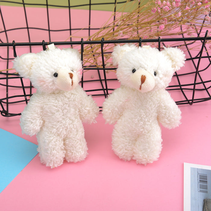 Wholesale Keychain Pearl Velvet Bear Plush Toy Pendant MOQ≥3 JDC-KC-Ranjun004