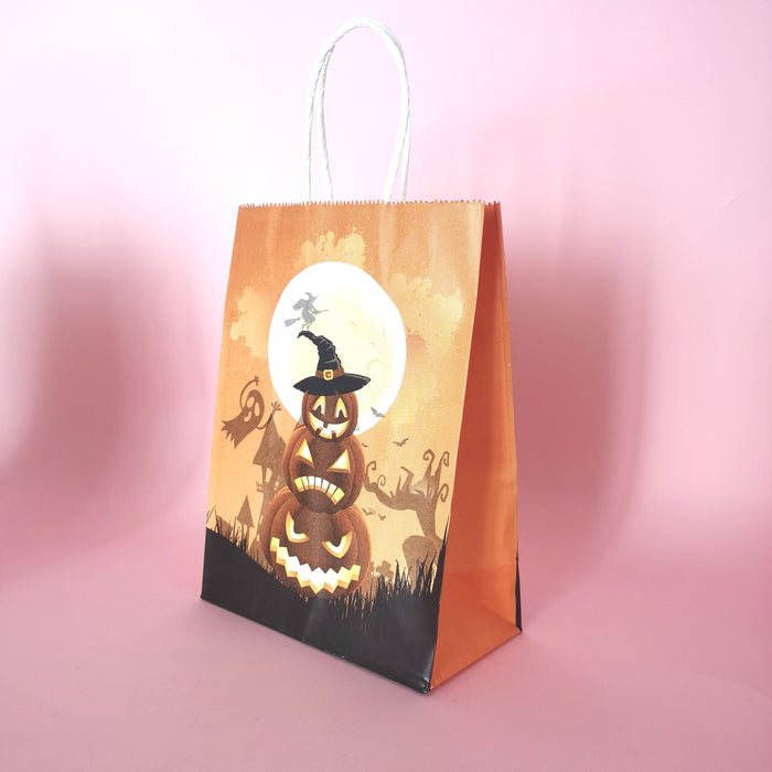 Wholesale Gift Bag Kraft Paper Halloween Portable Gift Bag MOQ≥12 JDC-GB-Ganrui011
