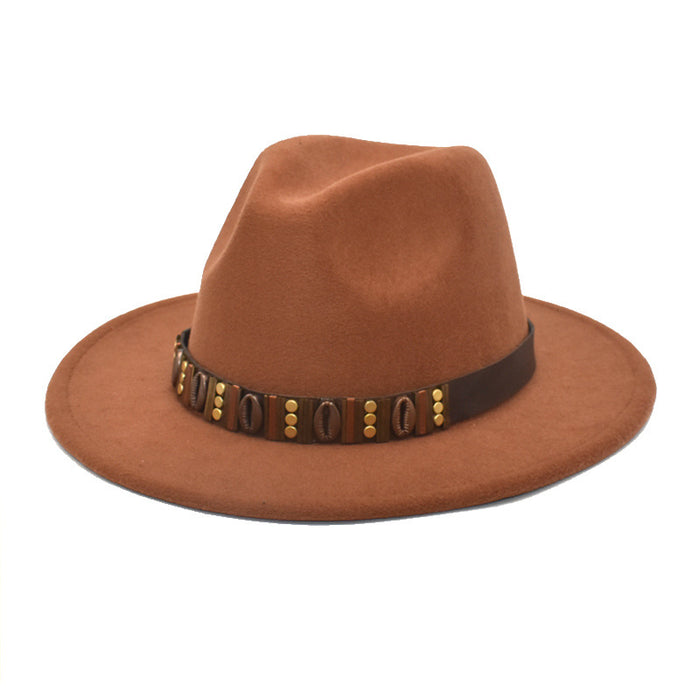 Wholesale Hat Straw Jazz Felt Top Hat MOQ≥2 JDC-FH-ShunMa023