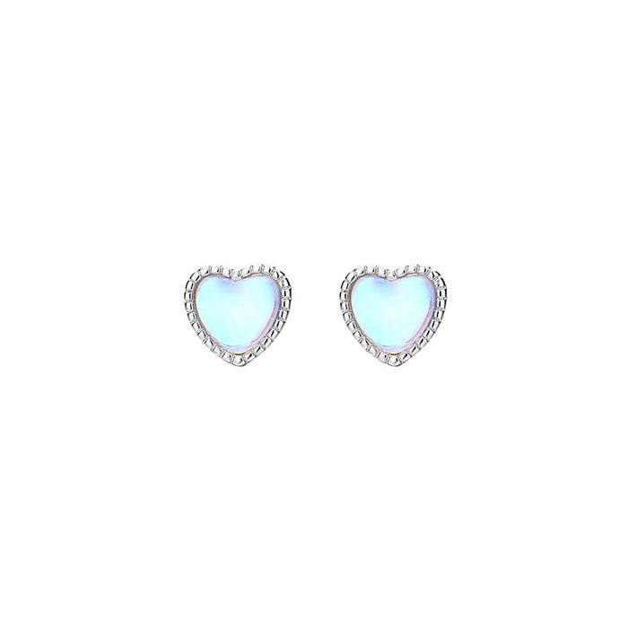 Wholesale Earrings Copper Moonstone Hearts JDC-ES-gumn012
