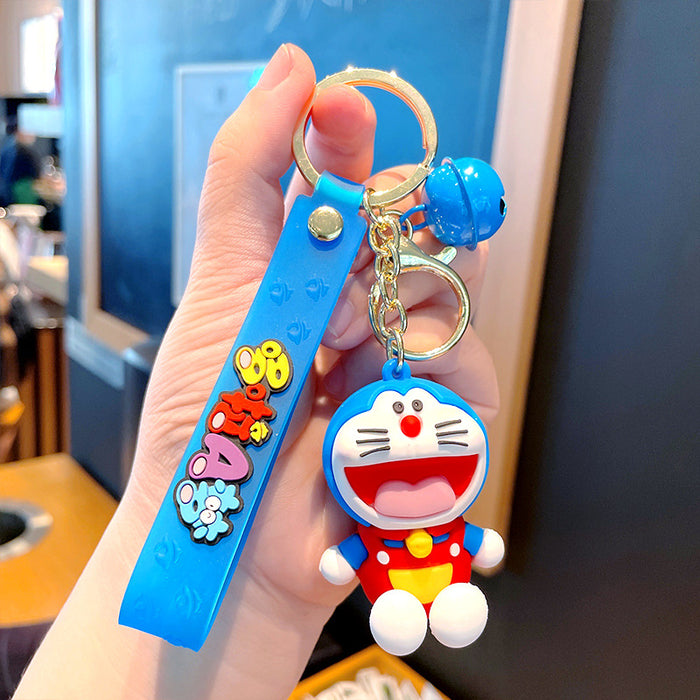Wholesale cartoon blue cat keychain cute car keychain JDC-KC-LeZ014
