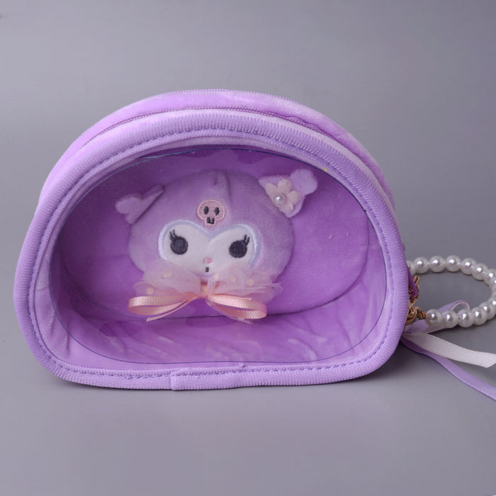 Wholesale Cosmetic Bag PP Cotton Cute Cartoon Plush Jelly Bag (S) JDC-CB-Tianx002