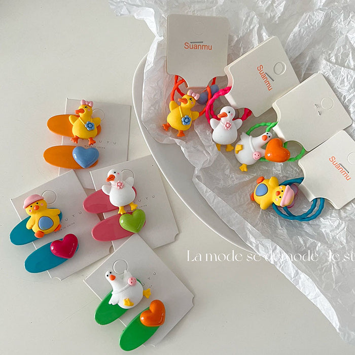 Wholesale Hair Clips Plastic Cute Ducks Children JDC-HC-Qianq004